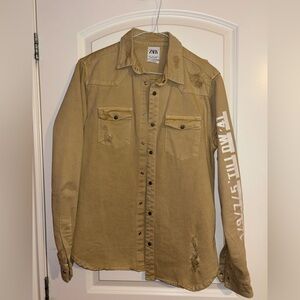 Jean jacket beige zara